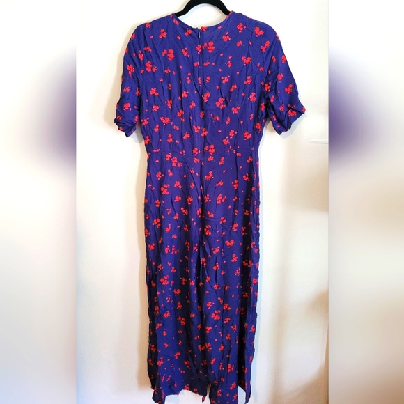 Nobody's Child, from ASOS, size 8, blue with red flower jumpsuit - Picture 2 of 4